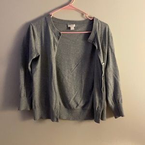 Gray cardigan